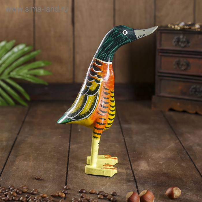 Сувенир дерево Сувенир дерево "Утка Тигриные полоски" 13х12х23 см