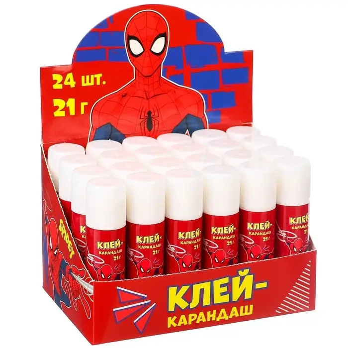 Клей-карандаш PVP 21 г, «Человек-паук» Клей-карандаш PVP 21 г, «Человек-паук»