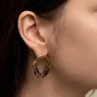 Серьги акрил &laquo;Сталактиты&raquo;, чёрные, прозрачные в золоте