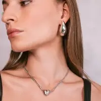 Серьги пластик &laquo;Капля&raquo;, крупная, цвет серебро