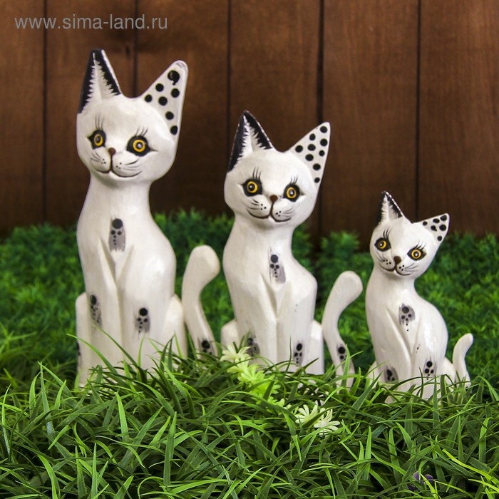 Набор сувенирный Набор сувенирный "Белые кошки"(20,25,30) 20х7х30 см
