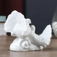 Фигурка керамика под фарфор &laquo;2 голубка&raquo;, 12.5&times;9&times;6 см, стразы