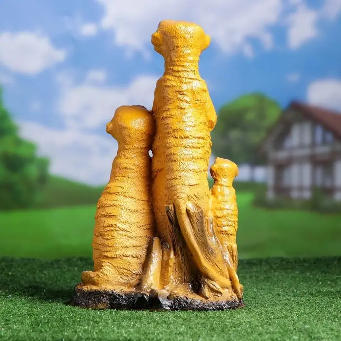 Садовая фигура из гипса &laquo;Сурикаты&raquo;, 36.5&times;14&times;22 см