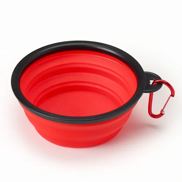 Миска силиконовая, складная, 350 мл, 13 см, красная Миска силиконовая, складная, 350 мл, 13 см, красная