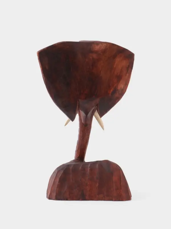 Сувенир &laquo;Голова слона&raquo;, 18&times;9&times;30 см, дерево суар, тёмно-коричневый