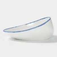 Салатник Magistro Blue Lagoon, 450 мл, 22.3&times;17&times;9 см, фарфор, белый, синий