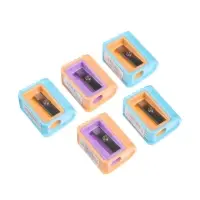 Набор точилок &laquo;Пастель&raquo;, 5 штук, ребристая, МИКС