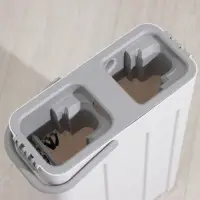 Швабра с отжимом и ведром Raccoon, швабра ПВА, ведро с отсеком для вертикального отжима 4.5 л, отсек для полоскания 2.5 л