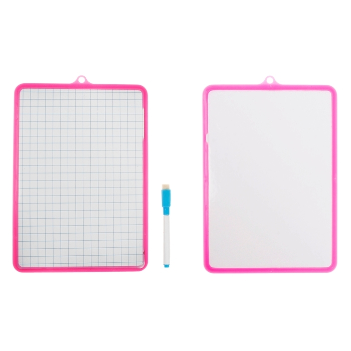 Доска для рисования двухсторонняя, с маркером-стиралкой, цвета МИКС