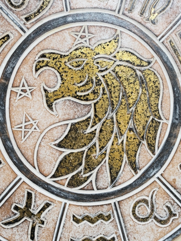 Панно резное МДФ "Лев", 30х30х2 см