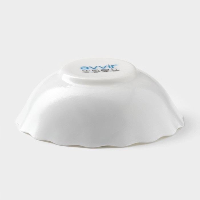 Салатник Avvir «Полевые цветы», 430 мл, d=15,5 см, стеклокерамика, цвет белый Салатник Avvir «Полевые цветы», 430 мл, d=15,5 см, стеклокерамика, цвет белый