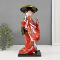 Кукла коллекционная &laquo;Японка с цветочной ветвью и в шляпе&raquo;, 30 см