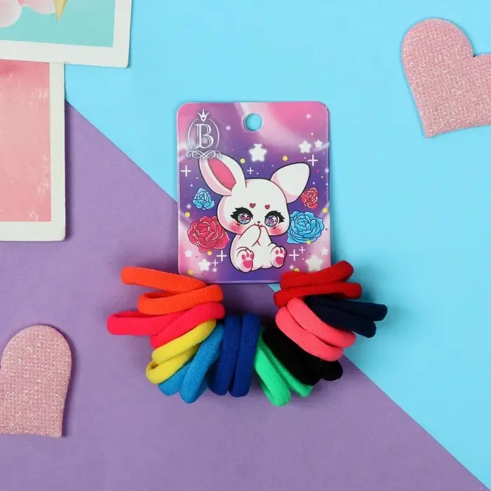 Резинка для волос  Резинка для волос "Комиксы" (набор 20 шт) зайка, 2,5 см