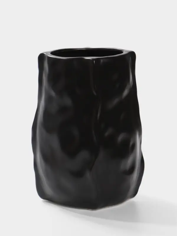 Ваза для цветов &laquo;Габино&raquo;, 18.5&times;12 см, керамика, чёрная