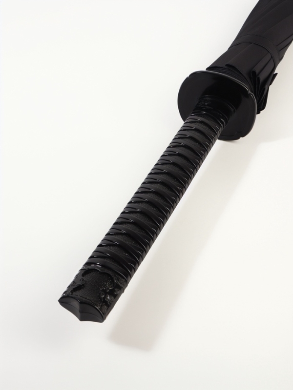 Зонт-трость п/авт R52/60 16сп эпонж САМУРАЙ ручка-катана черный шильд QF Зонт-трость п/авт R52/60 16сп эпонж САМУРАЙ ручка-катана черный шильд QF