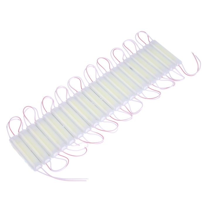 Светодиодный модуль SMD5730, 2,4 Вт, COB, 220 Lm, IP65, 6500K, 12 V БЕЛЫЙ, набор 20 шт. Светодиодный модуль SMD5730, 2,4 Вт, COB, 220 Lm, IP65, 6500K, 12 V БЕЛЫЙ, набор 20 шт.