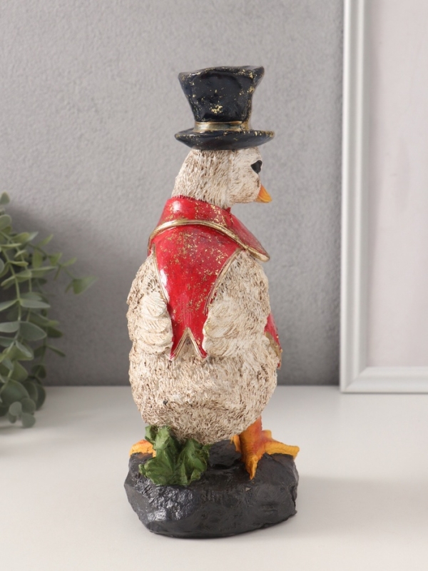 Сувенир полистоун "Синьор гусь" 10,5х14х25 см