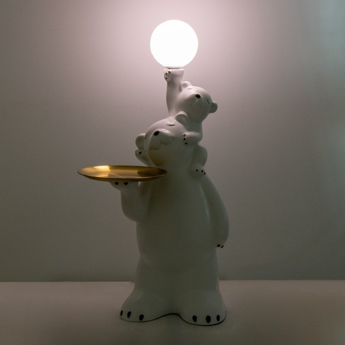 Торшер  Торшер "Умка и мама" LED USB белый 32х32х88см