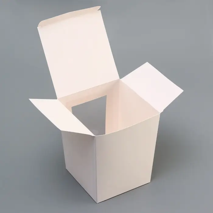 Коробка для кулича белая, кондитерская упаковка, 15&times;15&times;18 см