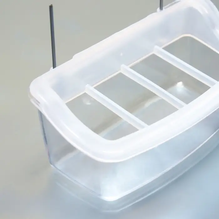 Кормушка для птиц, 11.7&times;6.3&times;5.5 см, внутренняя, с разделителем, пластик, прозрачная