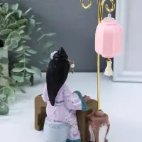 Сувенир полистоун свет "Девочка в кимоно играет на муз. инструменте" 3хAG3 6,5х11,5х21 см