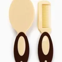 Набор расчесок, 2 шт., натуральная щетина, цвет бежевый/коричневый, Mum&Baby