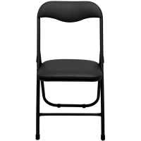 Стул складной КО_  РС01.00.04 к/з черный, каркас черный