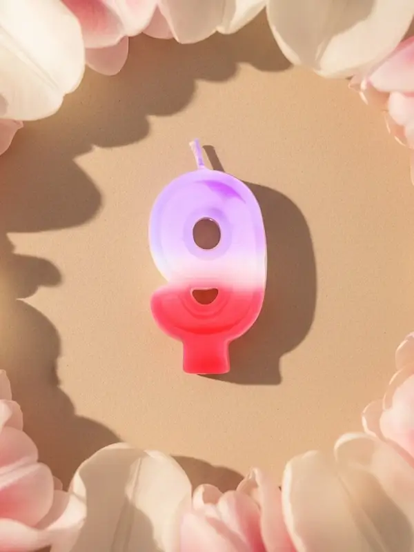 Свеча цифра для торта &laquo;9&raquo;, 8&times;3.75&times;1 см