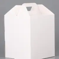 Коробка подарочная пасхальная с окном, белая, 15×15×18 см Коробка подарочная пасхальная с окном, белая, 15×15×18 см