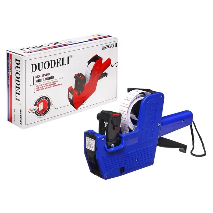 Этикет-пистолет 1-строчный (цифры, знаки), 8 символов, 21&times;12 мм, прямоугольный