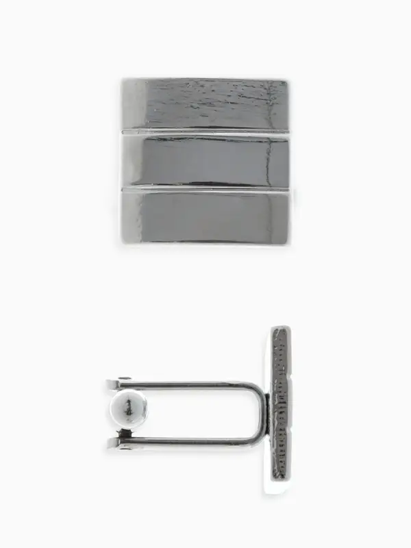 Запонки &laquo;Квадрат&raquo;, объёмный, цвет серебро