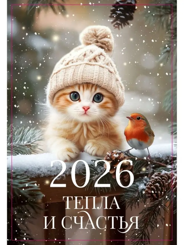 Календарь 2026 на пружине без ригеля «Котята» Календарь 2026 на пружине без ригеля «Котята»