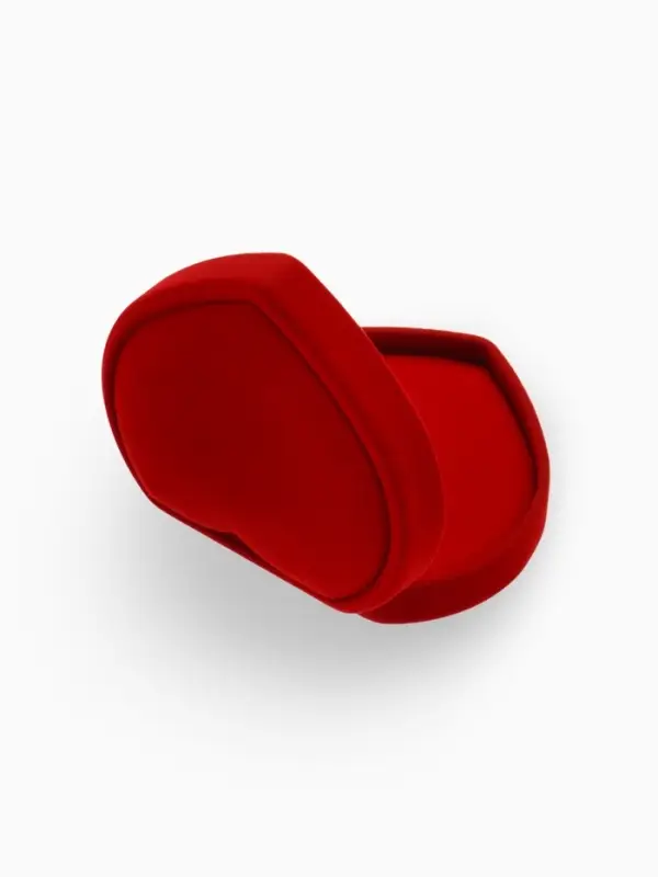 Футляр под набор украшений &laquo;Сердце&raquo;, бархатный, 9&times;8.5 см, красный