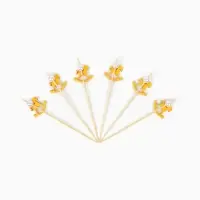 Шпажки "Лошадка" золотая, набор 6 шт.