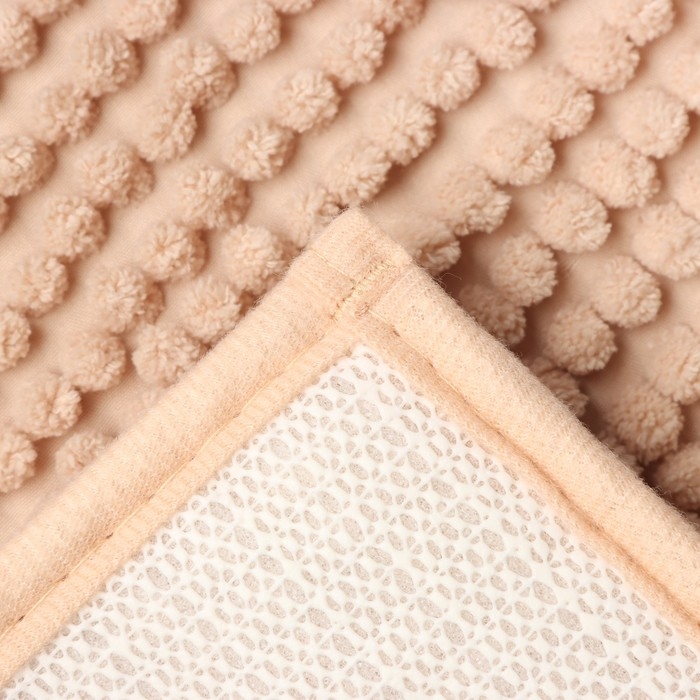 Коврик для ванной Этель Букли цвет беж, 38х58 см Коврик для ванной Этель Букли цвет беж, 38х58 см