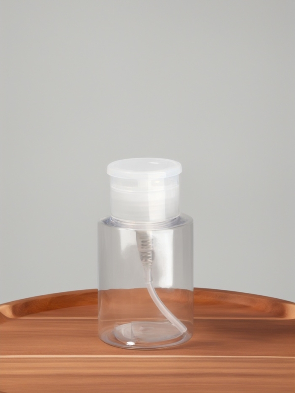 Баночка с помпой д/жидкости 180мл 10,4*5,7*5,7 прозрач пакет накл QF Баночка с помпой д/жидкости 180мл 10,4*5,7*5,7 прозрач пакет накл QF