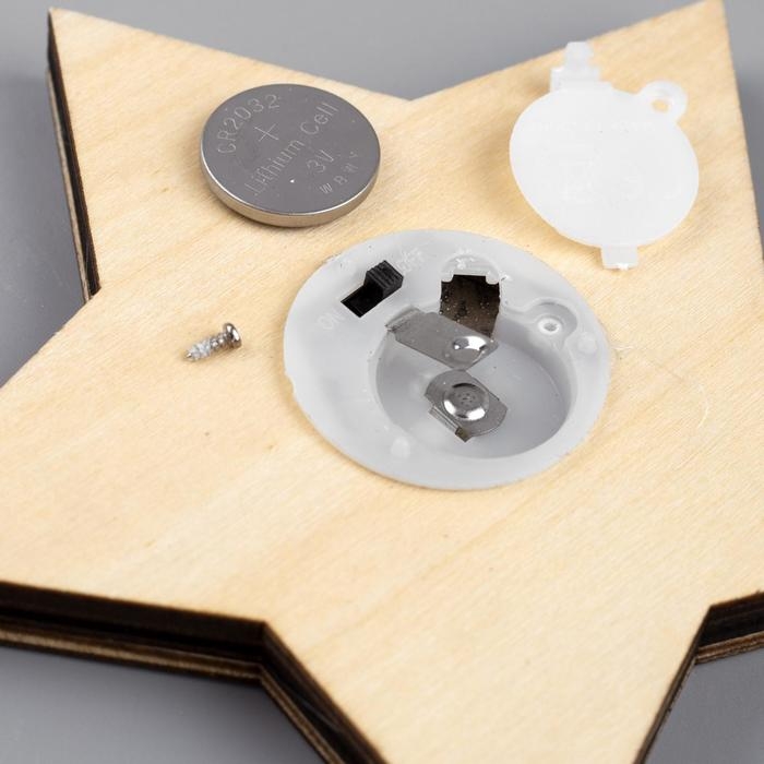 Ёлочная игрушка «Звезда в снежинках», от батареек, свечение тёплое белое Ёлочная игрушка «Звезда в снежинках», от батареек, свечение тёплое белое