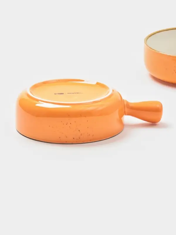 Кокотницы Magistro «Церера», набор 2 шт., 500 мл, d=15 см, фарфор, оранжевые Кокотницы Magistro «Церера», набор 2 шт., 500 мл, d=15 см, фарфор, оранжевые