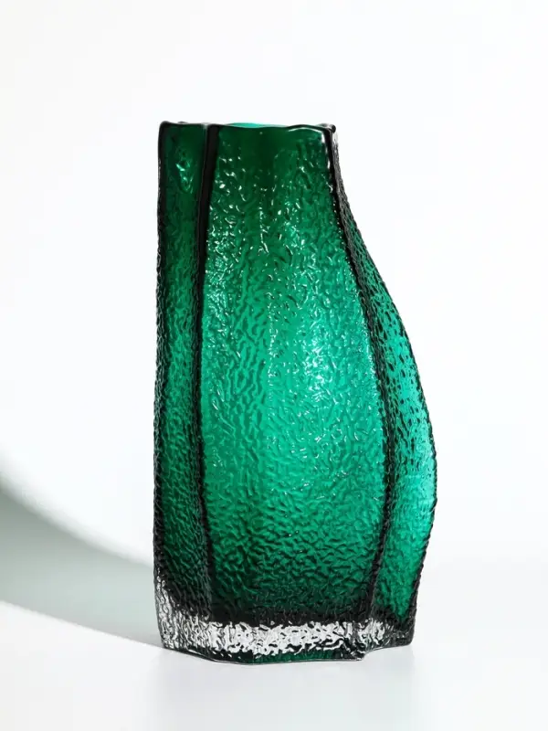 Ваза стекло настольная  Ваза стекло настольная "Дженис" 25х12х8 см, зелёный