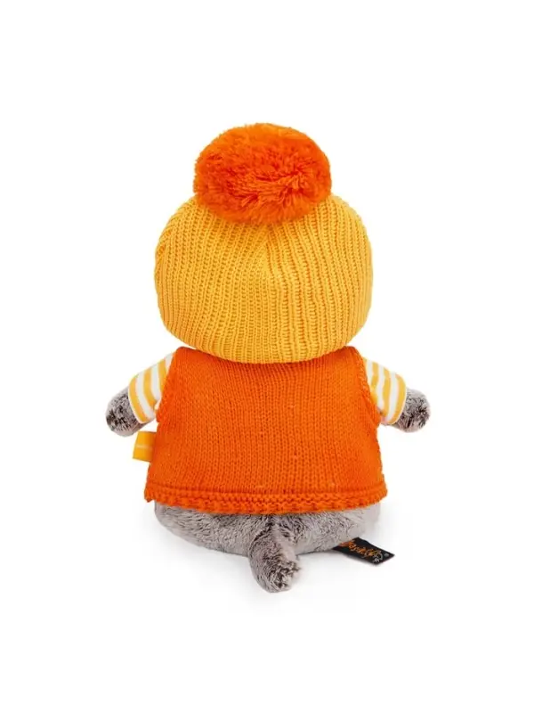 Мягкая игрушка &laquo;Кот Басик baby в жилете и шапочке с помпоном&raquo;, 20 см
