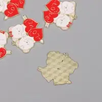 Декор для творчества металл, эмаль "Два влюблённых мишки" 2,8х2,8 см Декор для творчества металл, эмаль "Два влюблённых мишки" 2,8х2,8 см