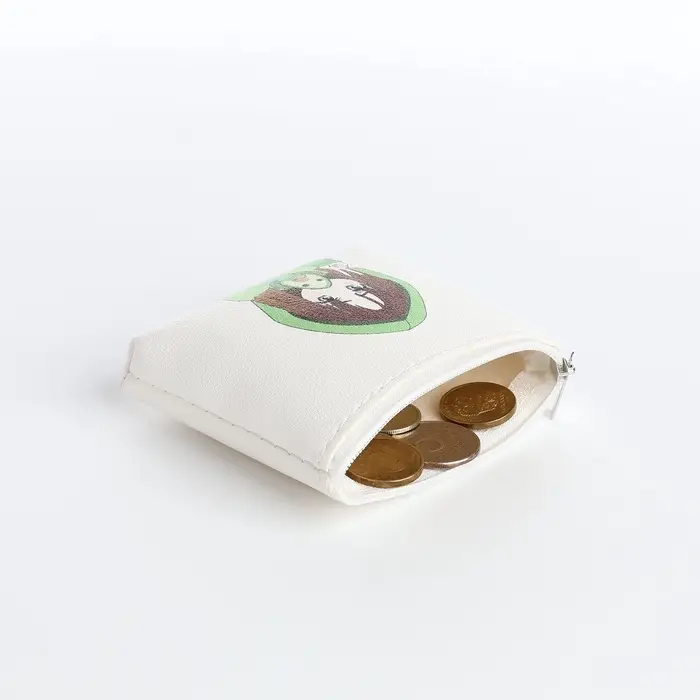 Кошелёк детский &laquo;Аниме avocado&raquo;, монетница, на молнии, с рисунком, белый