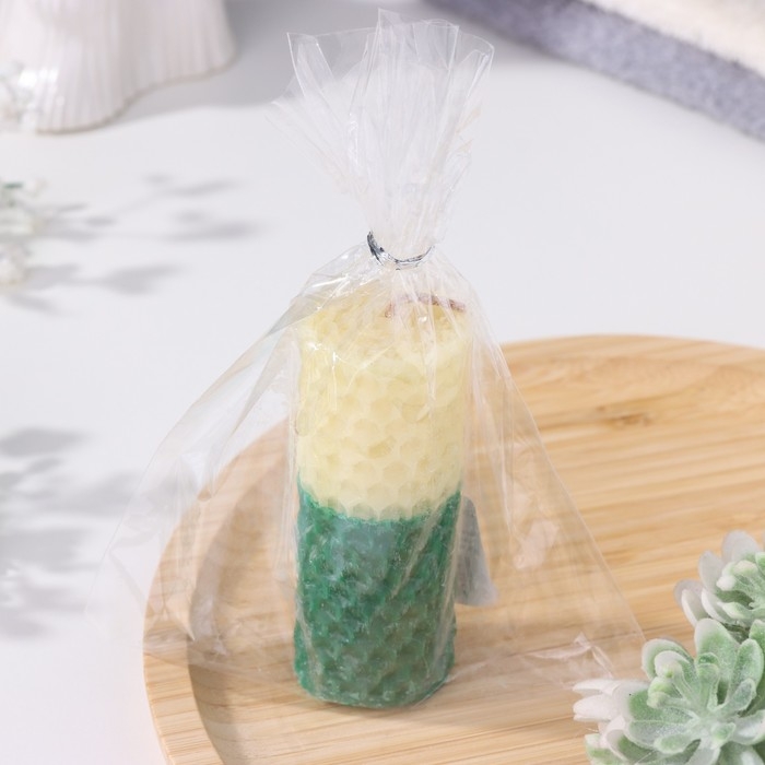 Свеча из вощины, медово-зеленые, 8 см Свеча из вощины, медово-зеленые, 8 см