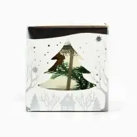 Свеча новогодняя гелевая &laquo;Еловый лес&raquo;, с декором внутри, 5&times;6 см