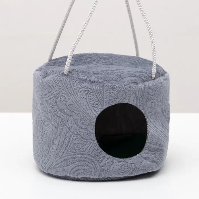 Подвесной дом для грызунов, 15&times;10 см, круглый, мебельная ткань, флис, цвет МИКС