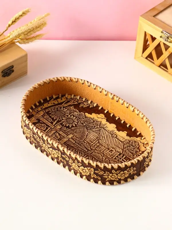 Сухарница Сухарница "Деревенька", 23,5х16х5х4,5 см, береста