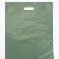 Пакет полиэтиленовый с вырубной ручкой, хаки 40х50 см, 60 мкм