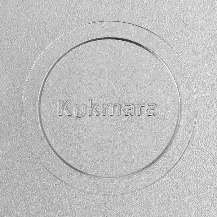 Сковорода KUKMARA, d=30 см, h=5.5 см, с ручками, литой алюминий, серебристая