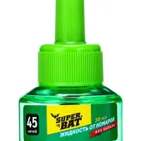 Дополнительный флакон-жидкость от комаров SuperBAT, без запаха, 45 ночей, 30 мл