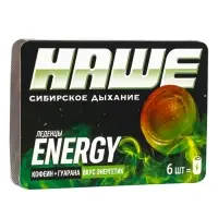 Леденцы тонизирующие &laquo;НАШЕ&raquo;, Energy со вкусом энергетика, блистер, 6 шт.